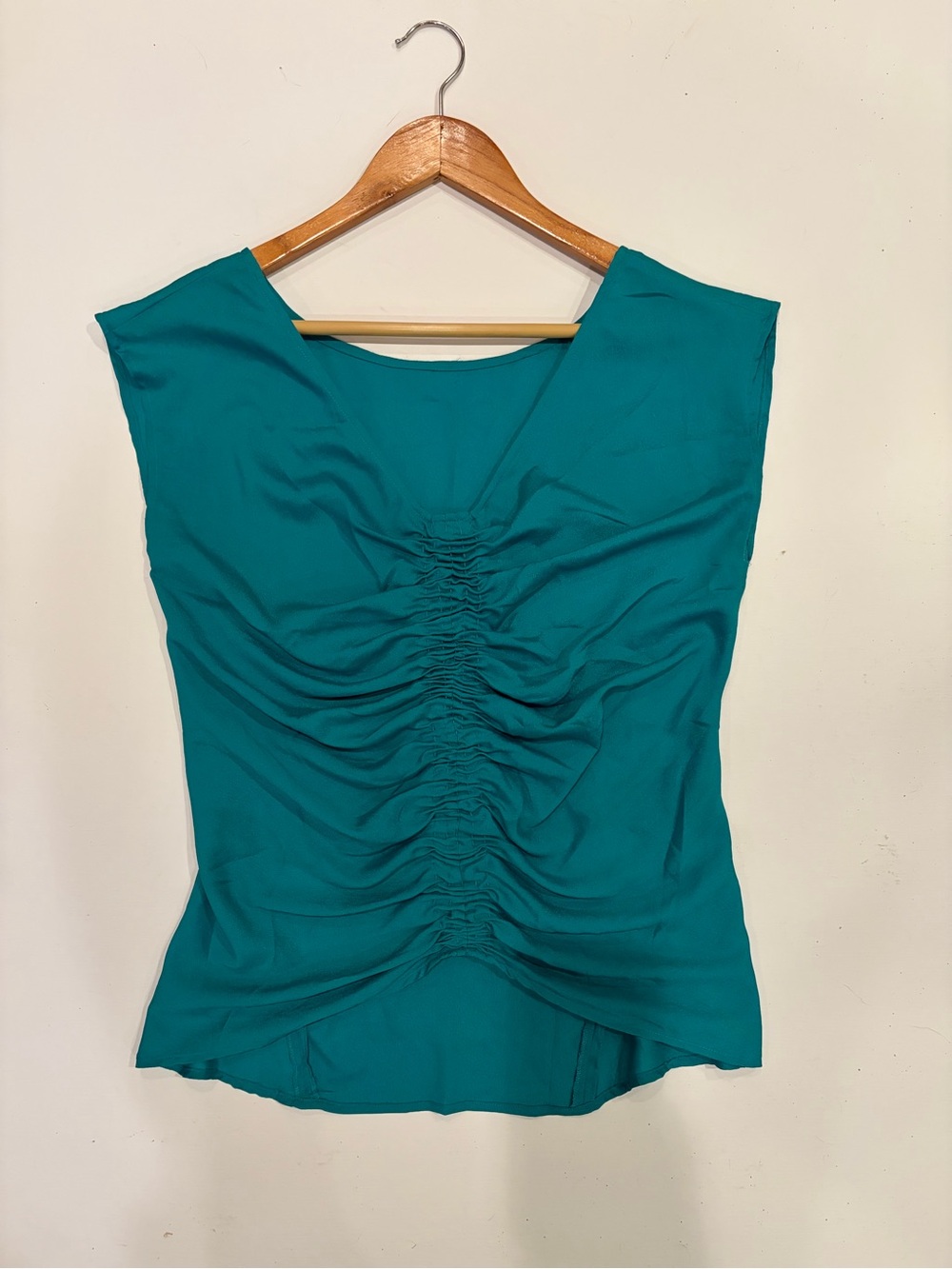 Teal Ruched Women's Top